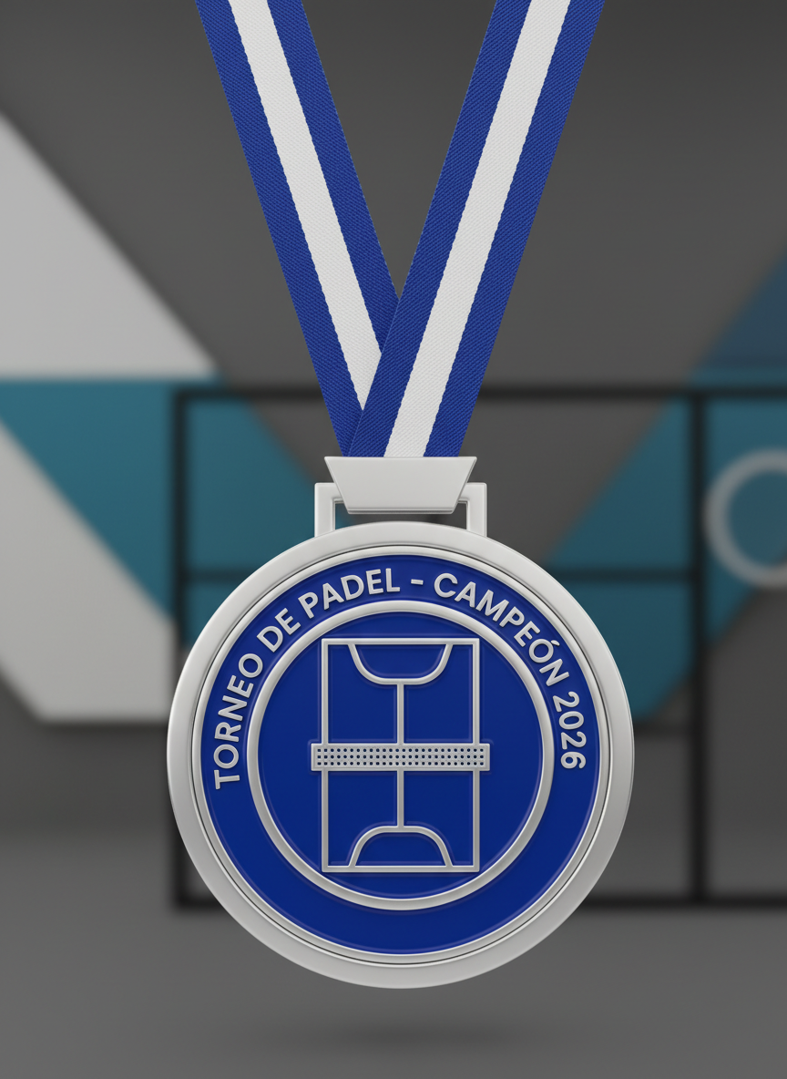 Medalla personalizada de pádel