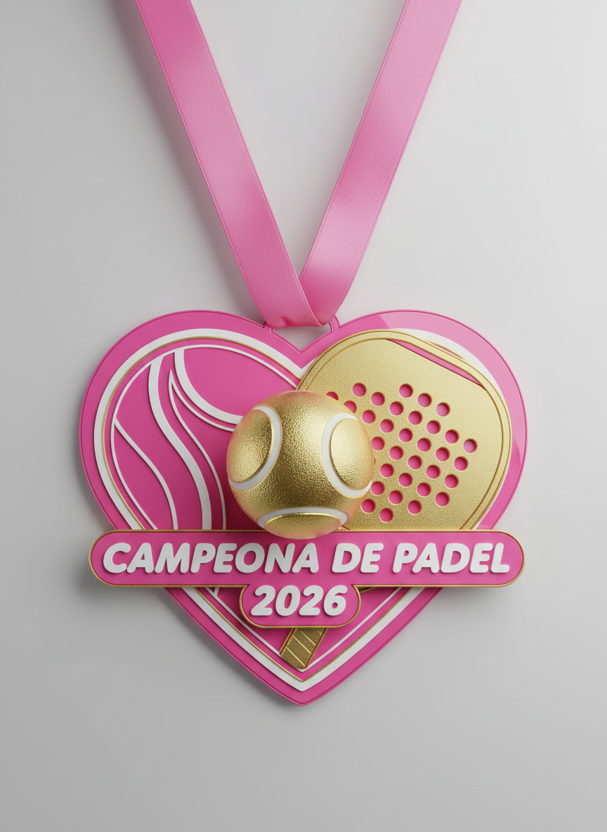 Medalla personalizada de pádel