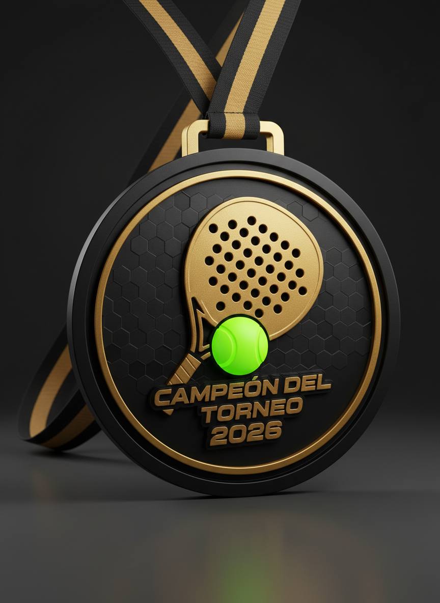 Medalla personalizada de pádel