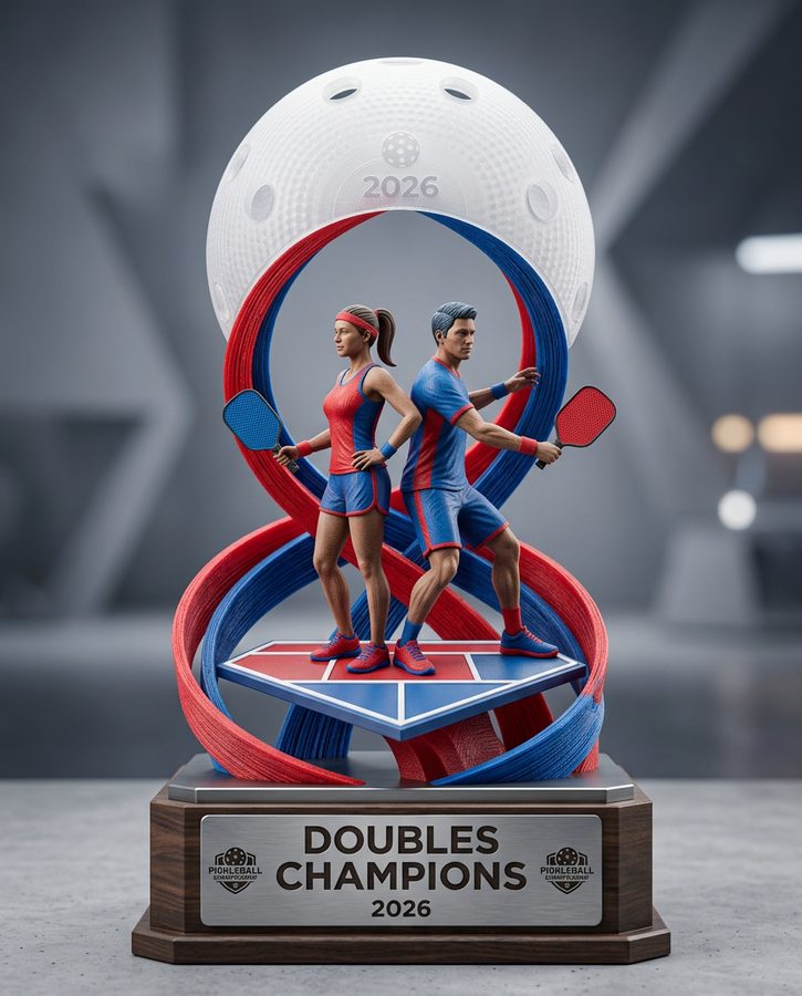 Custom pickleball trophy