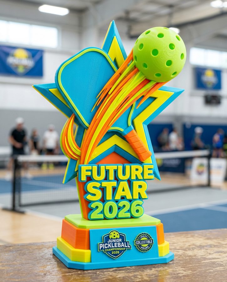 Custom pickleball trophy