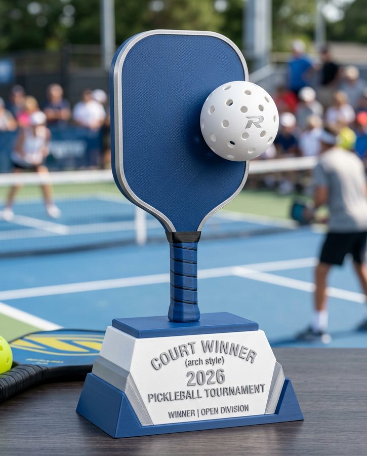 Custom pickleball trophy