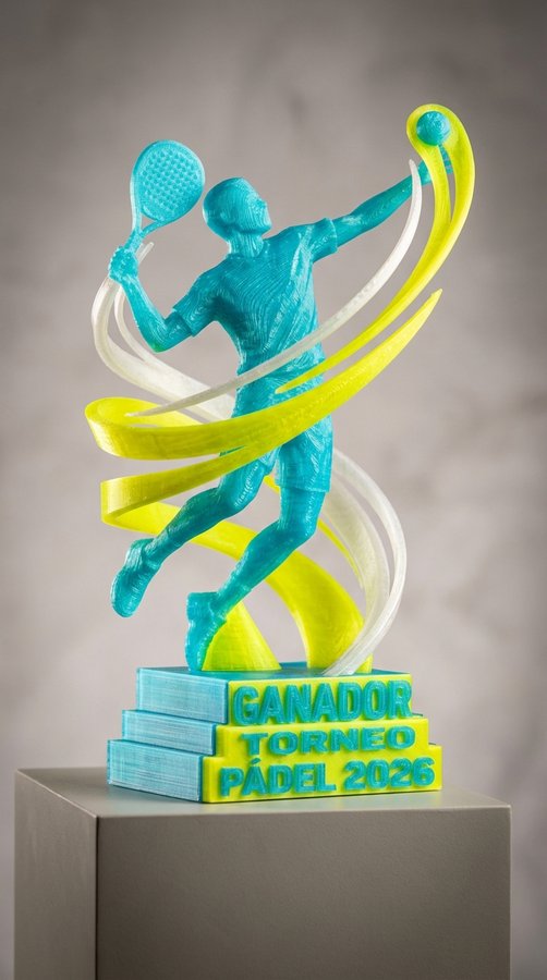 Trofeo cian amarillo jugador