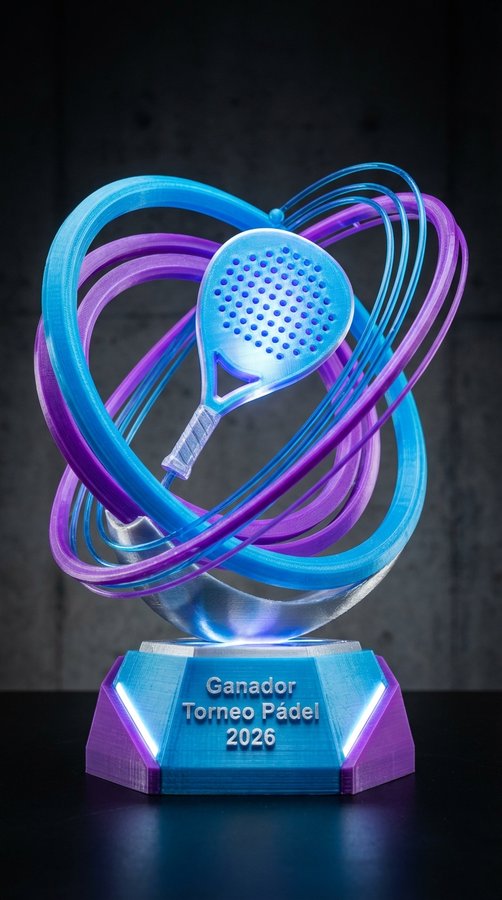 Trofeo azul violeta orbital