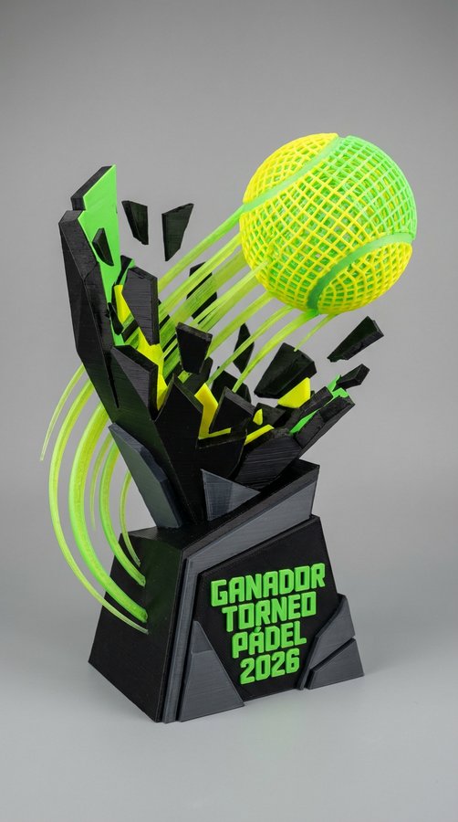 Trofeo negro verde neon