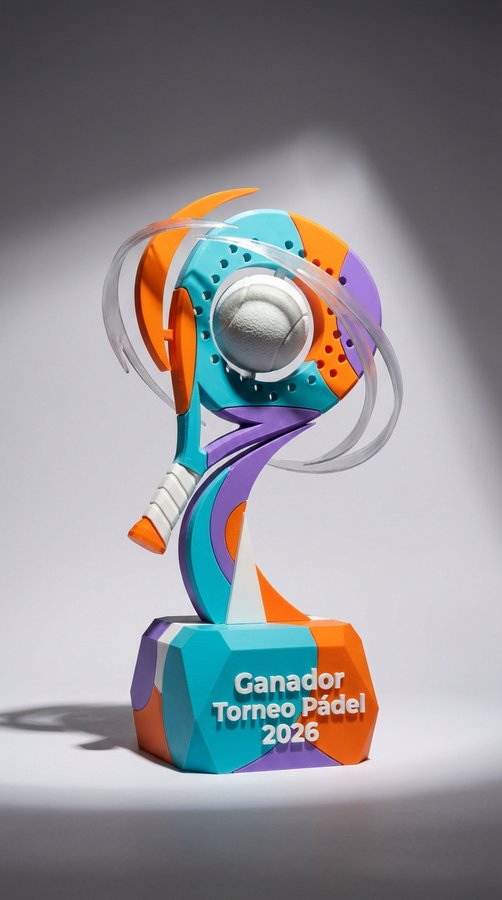 Trofeo turquesa naranja